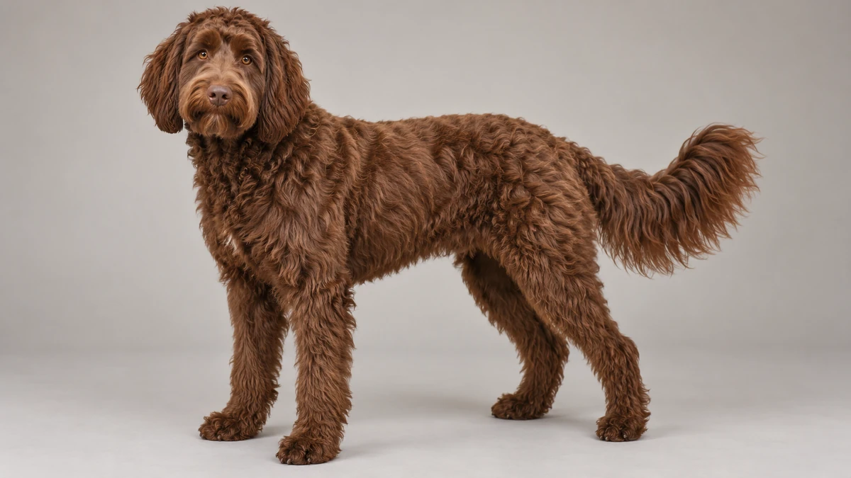 Goldendoodle köpek — çikolata renk
