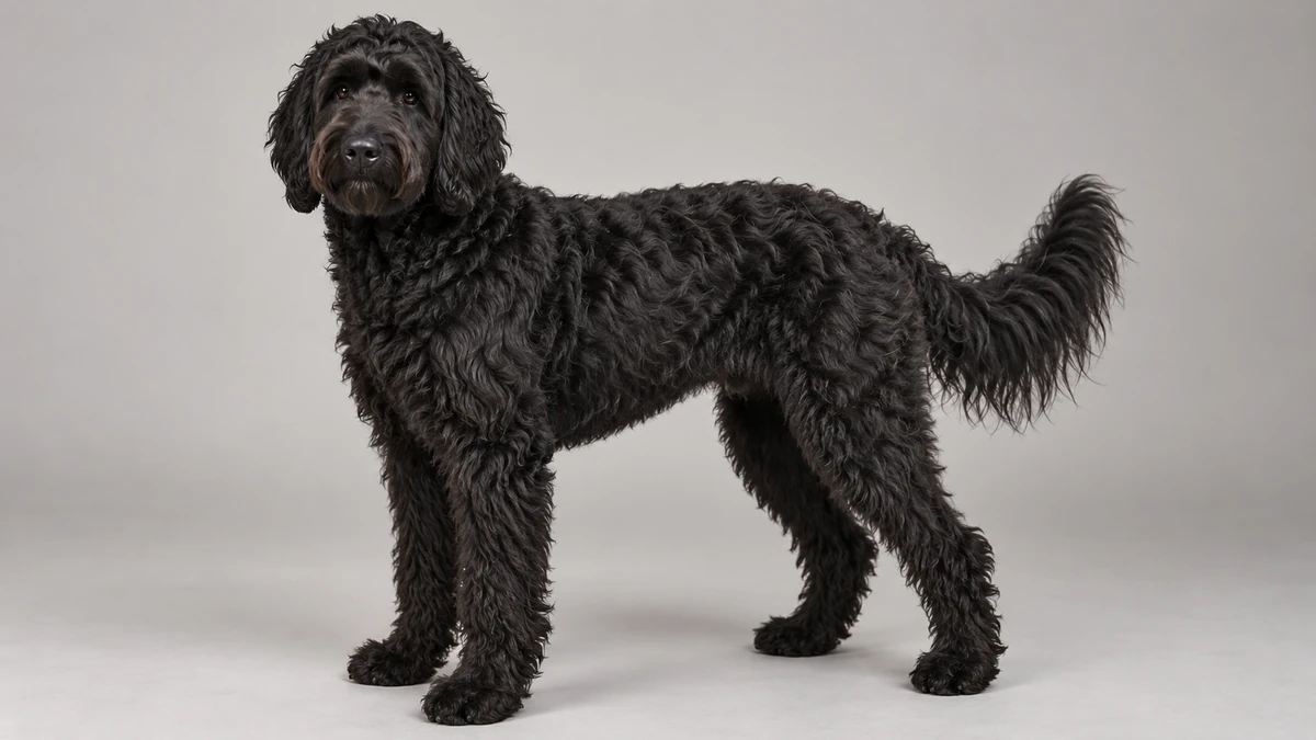 Goldendoodle köpek — siyah renk